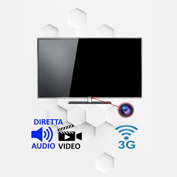 Microtelecamera nascosta in TV audio video