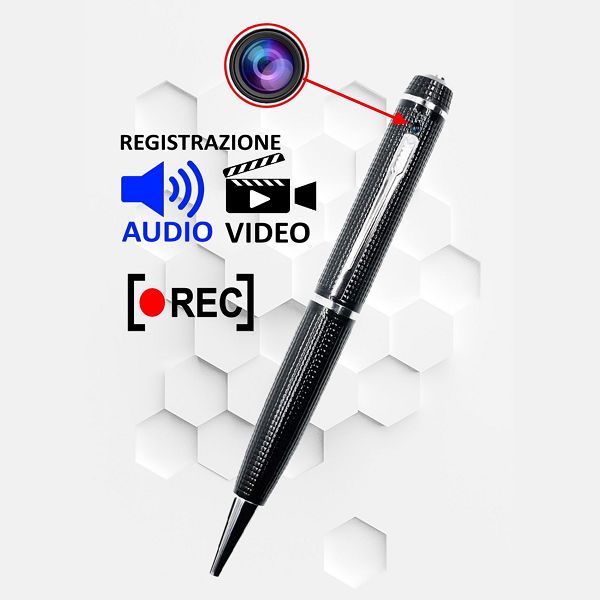 Penna con registratore integrato per riprese audio video