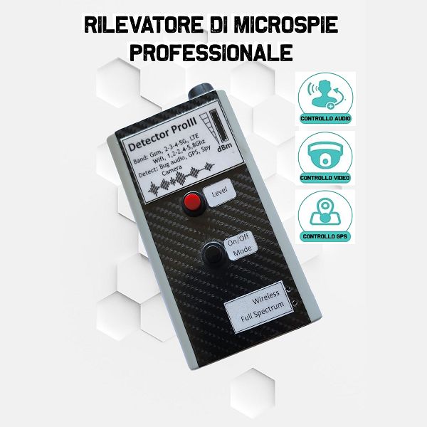 VPRO – Rilevatore di microspie e tracciatori GPS portatile fino a 6 Ghz -  Spy Italy s.r.l.